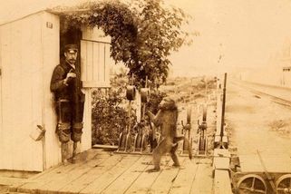 Z paviána se stal železničář bezchybně přehazující výhybky. Měl i své služební číslo a dostával mzdu - Médium.cz