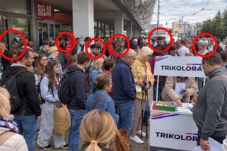 Volební stánek Trikolory přilákal rozmazané obličeje a torza těl - Novinky