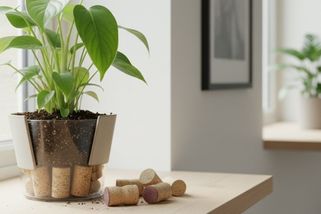 Korků od vína je do koše škoda. Radši je dejte do květináčů, zachrání rostlinám kořeny