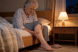 Noční křeče v nohou u seniorů: příčiny, úleva a kdy k lékaři